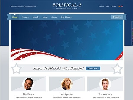 IT Political 2 — новая версия популярного шаблона для Joomla